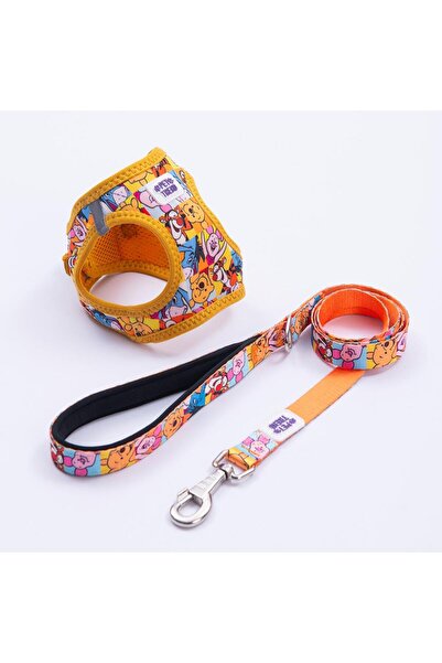 Pettrend Winnie Team Göğüs Tasması ve Sevk Kayışı Tasma Seti Winnie ve Arkadaşları Kedi Köpek Göğüs Tasması S