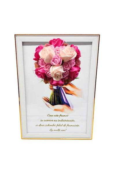 T&M Personalizare Tablou înrămat A4 (30x21 cm) - Cine este frumos pe dinăuntr...