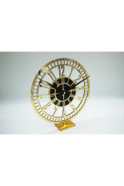 LAZORİAE Ahşap ve pleksiden yapılmış masa saati