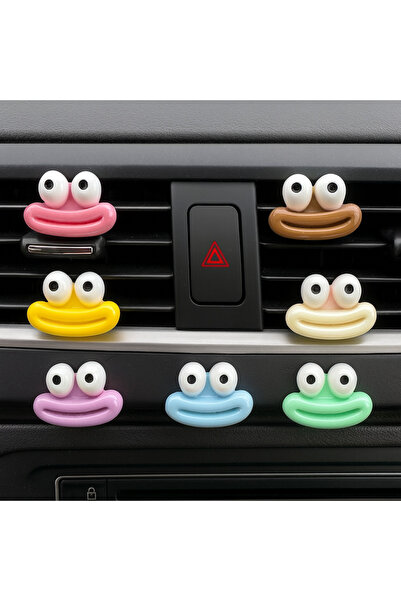 Çiçek Antalya Cute Eyed Colorful Smiling Air Conditioner Grill Ornament – Set of 3 Mixed Colors