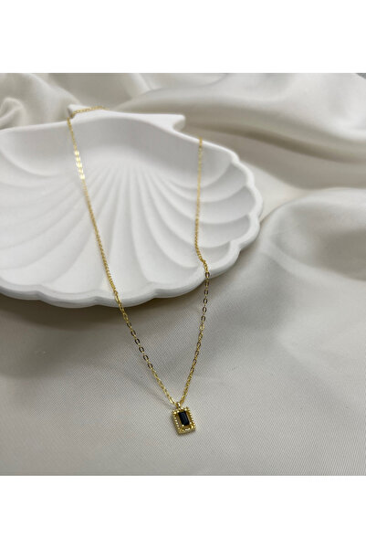 shop Geometrik Katmanlı Gümüş Kolye
