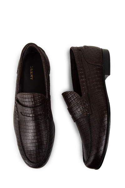 Deery Men's Brown Genuine Leather Loafer Shoes