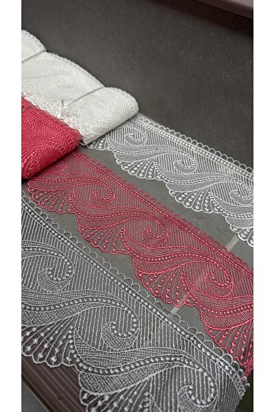 Butik S desen piyasa model geniş uç güpür 9 metre Brode dokuma 1. Kalite