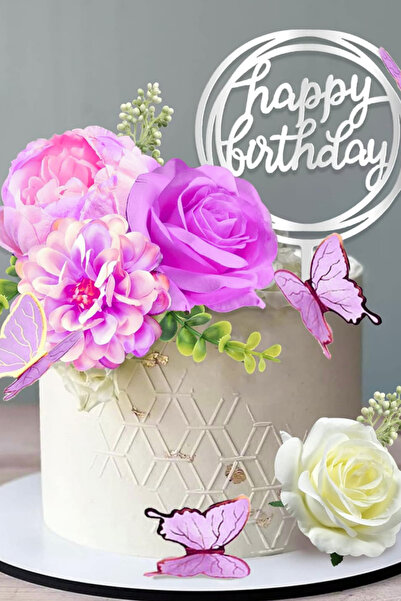 PASTRY PLANET Pasta Üstü Sunum Süsleme Şakayık Gül Seti pembe