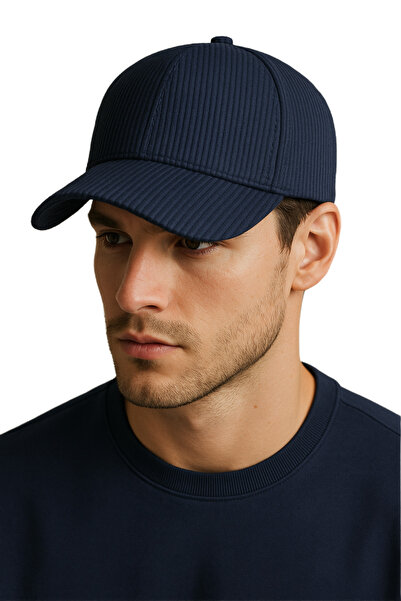 HatClub Exclusive Men's Navy Blue Adjustable Classic and Sporty Look Velvet Black Hat