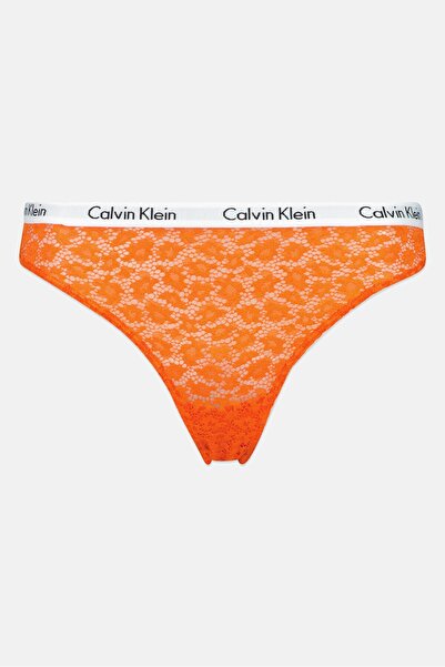 Calvin Klein سراويل داخلية نسائية بشعار العلامة التجارية، برتقالي