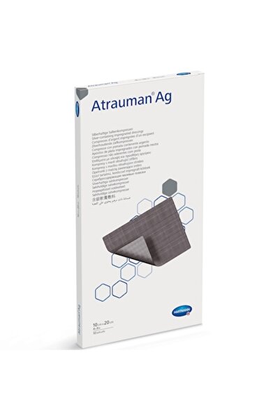 Hartmann Atrauman Ag Sterile Dressing with Neutral Ointment and Silver, 10 x 20 cm, 10 pcs