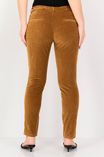 Reiko Women Regular Fit Solid Straight Leg Pants, Cinnamon