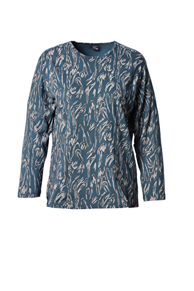 Trikolay تفاصيل لامعة للنساء ذوات المقاسات الكبيرة |   أكمام طويلة منقوشة |  ...