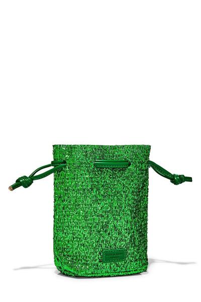 Bath & Body Works Green Tinsel Cinch Çanta