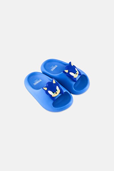 Sonic Toddlers Boy Slip On Slides, Blue