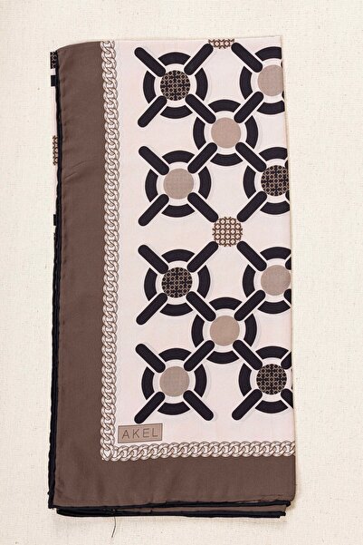 Akel Patterned Silky Alfa Silk Scarf – Soft Texture, Easy to Shape, 95X95 Women's Scarf