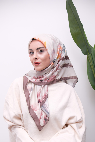 49eyşanipek Colorful Mixed Pattern Digital Soft Scarf