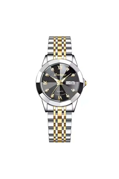 POEDAGAR Ceas de damă Quartz Elegant Casual Modă Oțel Argintiu Auriu Negru