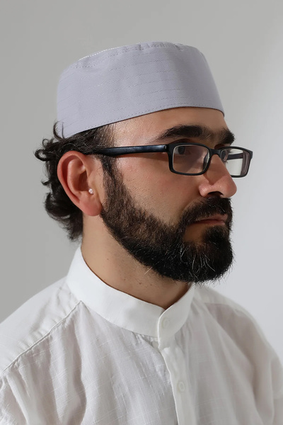 ihvan online Elif Vav Embroidered Mold Prayer Mat - Gray