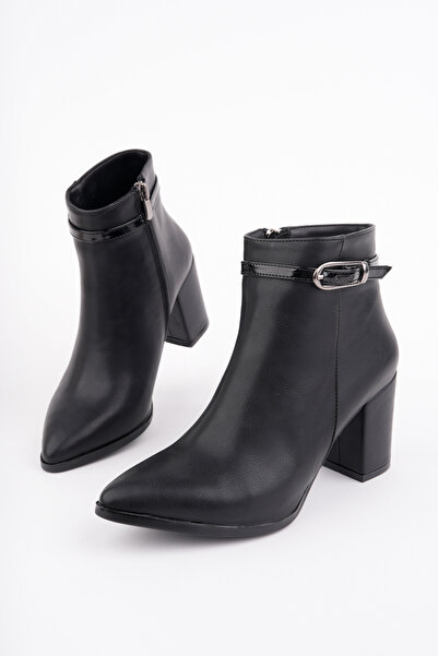 Madam Tarz Cizme cu curea cu toc gros Mila