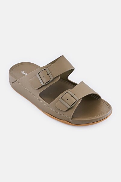 English Laundry Men 2 Strap Slip On Arabic Sandals, Olive