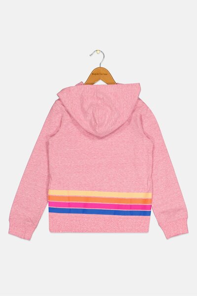 Converse Kids Girl Hooded Long Sleeves Brand Logo Sweatshirt, Pink