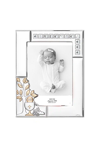 ClassGifts Silver Photo Frame Babies 13×18 cm Communion