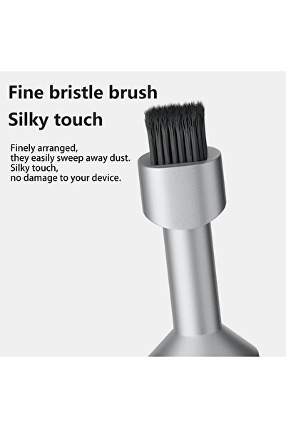 LivX سلسلة مفاتيح من الألومنيوم 2 في 1 - فرشاة تنظيف + إبرة بطاقة SIM OTGFR