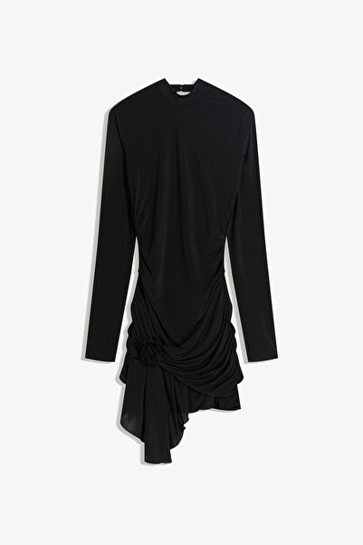 Bershka Mini dress with ruched flower sash