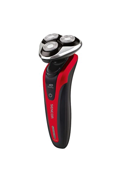 Sencor SMS 5013RD Electric Shaver 4D, 3 heads, 2 accessories, Li-Ion, Travel Bag, Black/Red