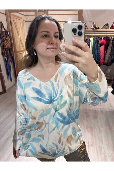 Yaprak Desen Angora Kazak 2066