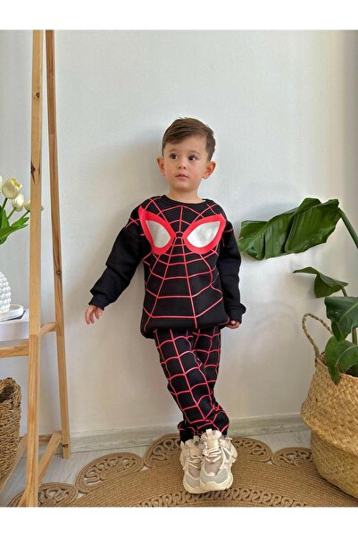 Aselin Kids Set de trening Spiderman cu imprimeu pentru băieți set