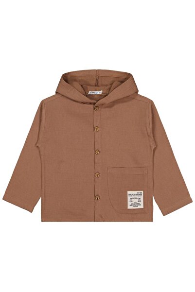Civil Boys V82662 Single Pocket Hooded Jacket for Ages 6-9 - Brown8-9 Years