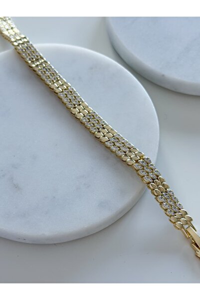 CHARMLUCKY ÖZEL SERİ TAŞLI YAPRAK BİLEKLİK