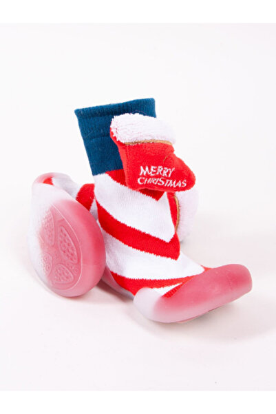 BebeNou Mocasini pentru copii cu talpă antiderapantă - Crăciun Fericit OB-144