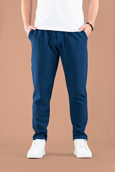 bombe Men's Jogger Pants Elastic Waist Drawstring Cotton Casual Boyfriend Pants