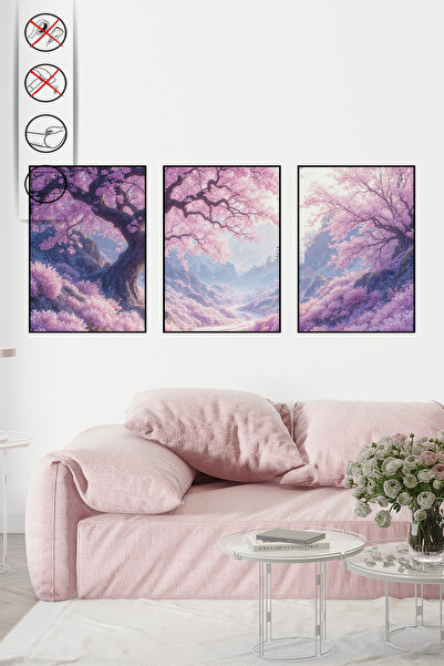 Akıllı Kağıt Statik Tutunma Özellikli Tablo - Poster Manzara (Model-97)