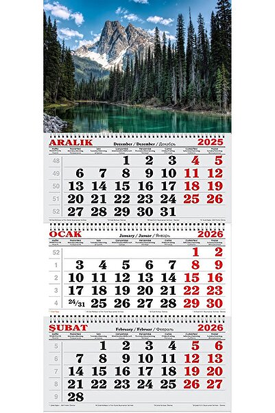 GENC DIJITAL BASKI 2026 Yılı Gemici Takvimi-Dağlarda Eriyen Karlar
