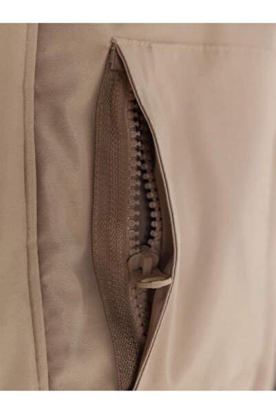 Civil Boys Parka with Sleeve Pockets 10-13 Years Old Coat - Beige 13-14 Years Old