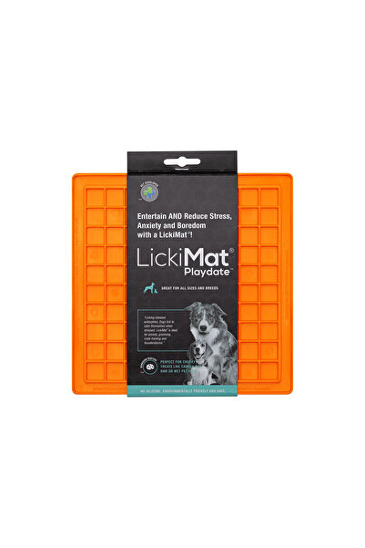 LickiMat Dog Feeder TPR Orange