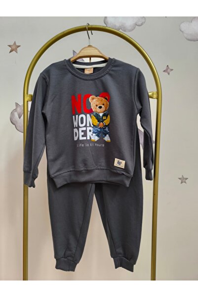 kidsense Yazı and Teddy Bear Printed Boy's Set