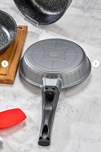 Sevinç Ev Tekstili Sevinç Granite Cast Iron Pan Set 3-Piece Gray - 20X24X28