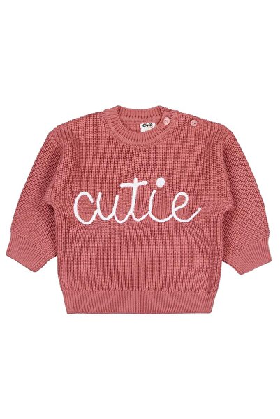 Civil Baby Cutie Embroidered 6-18 Months Sweater - Orange 18-24 Months