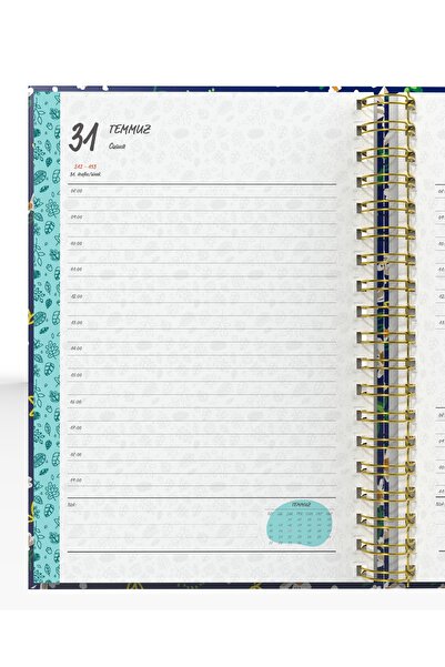 denden Spiral-Bound 2026 Agenda Flowers 3