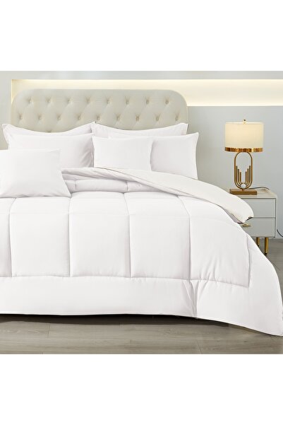 ShinyFlower Winter Comforter Set with Fixed Cotton Filling ,Soft Microfiber Fabric, Single Size 220x160 cm