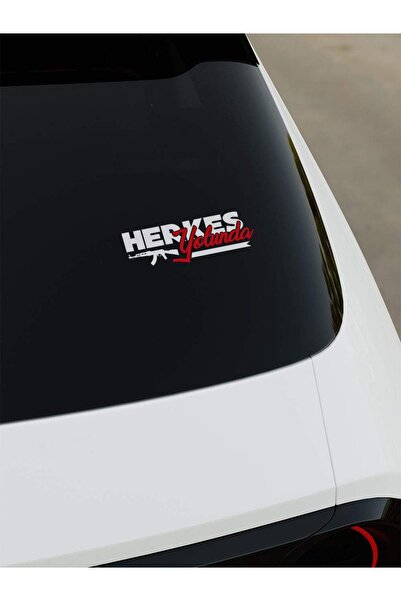 OkyayWorks Herkes Yolunda Sticker - Beyaz - Beyaz- Araba-Motosiklet Etiket St...