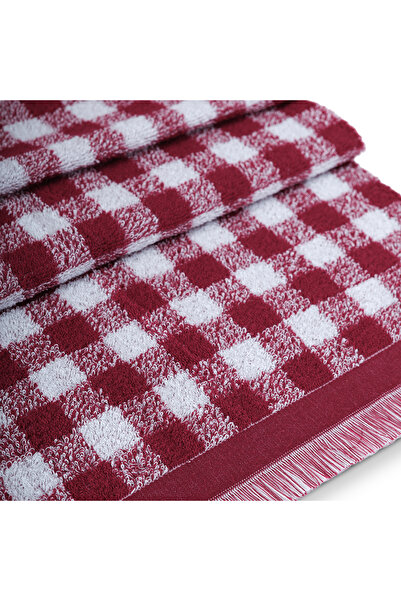 Altınbaşak Gracia 100% бавовняна фарбована рушник для ванної кімнати, набір з 3 штук, 70x140/40x70/30x30, бордовий