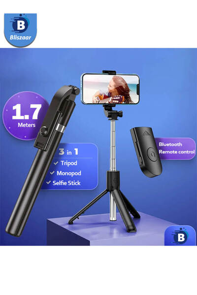 Bliszaar حامل ثلاثي القوائم للهاتف والكاميرا قابل للتمديد 67 بوصة، 3 في 1 مع ...