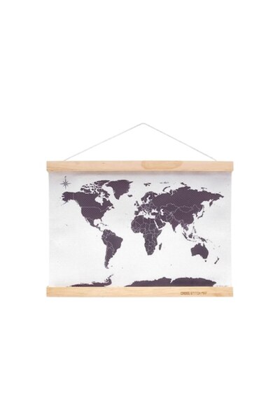 Suck UK Embroidery Kit - Cross-Stitch World Map, Accessories