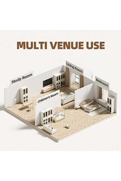 HXDream 3-layer Foldable Kids Wardrobe Portable Closet With Hanging Rod, 6 Hangers, 64X42X127CM