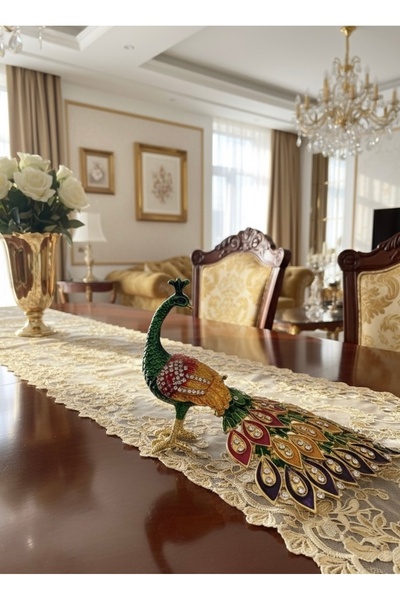 ymn bakırcılık Masa Üzeri Tavus Kuşu Dekoratif Obje