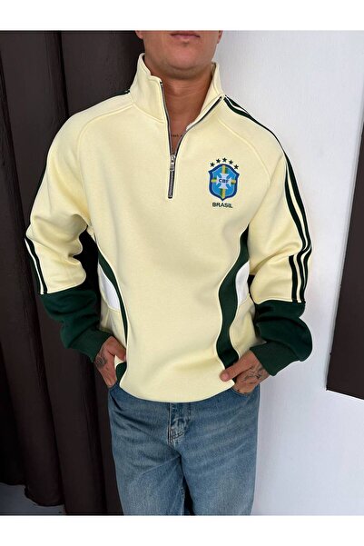 İLKCET MODA Φούτερ Unisex Oversize Premium με κέντημα Βραζιλίας