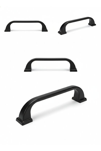 Şeker Ofisi 96 mm Black Furniture Kitchen Cabinet and Drawer Knobs 10 Pieces Polypropylene (Pp) Material