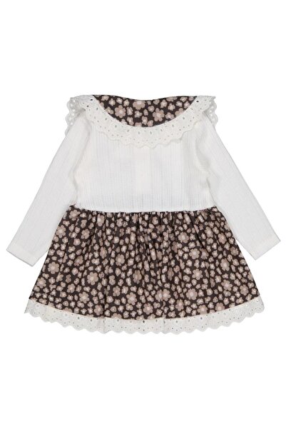 Civil Baby Çiçek Baskılı 6-18 Ay Elbise - Bej18-24 Ay